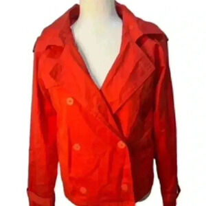 NEW Hurley Watson Cropped Trench Lightweight Casual  hooded Jacket Women’s Large